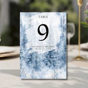 Spooky Forest Castle Moonlake Romance Wedding Table Number