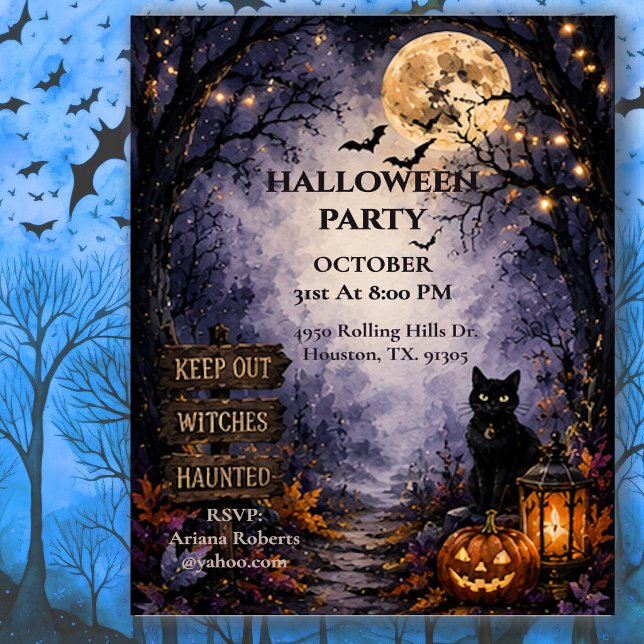 Spooky Forest Halloween Party  Invitation (Creator Uploaded)