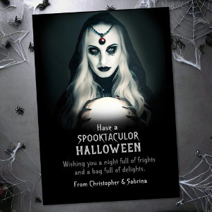 Spooky Fortune Teller Halloween Greeting Holiday Card