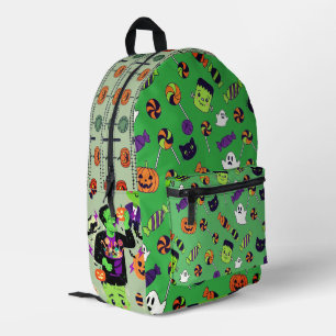 Spooky Frankenstein Vibes Funny Creepy Monster Printed Backpack