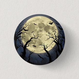 Spooky Full Moon 3 Cm Round Badge