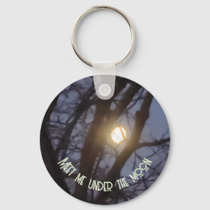 Spooky Full Moon Key Ring