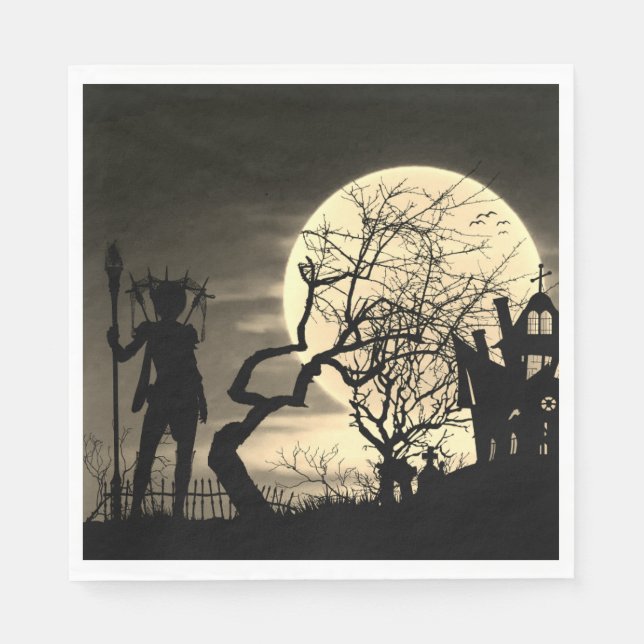 Spooky Full Moon  Napkin (Front)