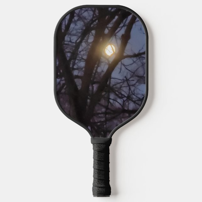 Spooky Full Moon Pickleball Paddle (Front)