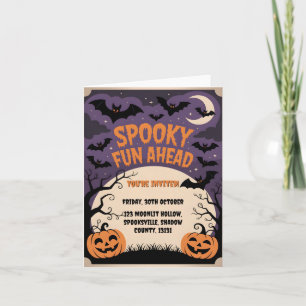 Spooky Fun Ahead Halloween Party Invitation