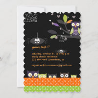 Spooky Fun Colourful Hoot Owls Holloween Party
