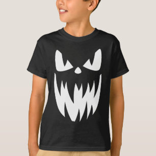 Spooky Fun Creepy Pumpkin Jack O Lantern Face T-Shirt