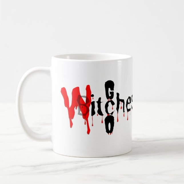 Spooky Fun: 'Go Witches' Halloween 🧙‍♀️🎃 Coffee Mug (Left)