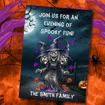 Spooky Fun Halloween Party Invitation Card