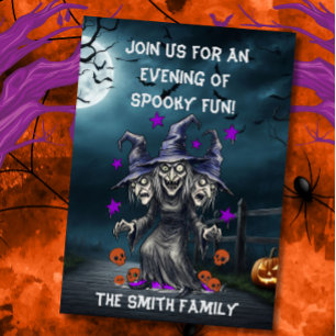 Spooky Fun Halloween Party Invitation Card