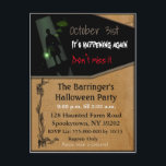 Spooky Fun Halloween Postcard Invitation<br><div class="desc">Customise this unique scary postcard with your own information to send out to your guest for your next spooky party. Perfect for Halloween Parties,  creepy hayrides or thrilling Sleepovers. Use for any event that you want to grab their attention! See more cool Halloween supplies in Liquids store.</div>