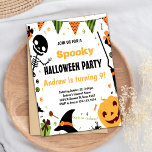 Spooky Fun Party Card for Kids or Adults<br><div class="desc">Celebrate a spooky birthday with this orange Halloween-themed invitation! Featuring bats,  pumpkins,  and festive fall accents,  this design is perfect for kids,  teens,  or adults born around Halloween. Fully editable—add your name,  age,  and party details for a frightfully fun celebration.</div>