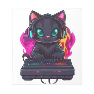 Spooky Gamer Cat Notepad