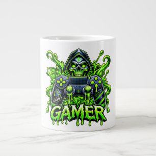 Spooky Gaming – Halloween Gamer Ghost Controller Large Coffee Mug