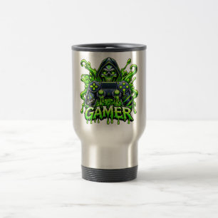 Spooky Gaming – Halloween Gamer Ghost Controller Travel Mug