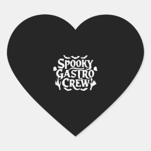 Spooky Gastro Crew Gastro Nurse Halloween Classic  Heart Sticker