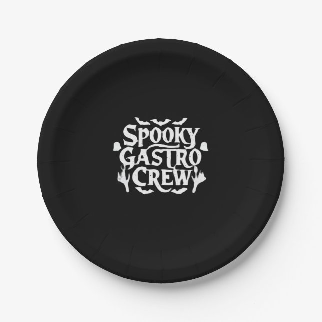 Spooky Gastro Crew Gastro Nurse Halloween Classic  Paper Plate (Front)