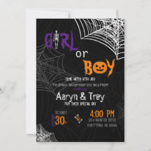 Spooky Gender Reveal Invitation