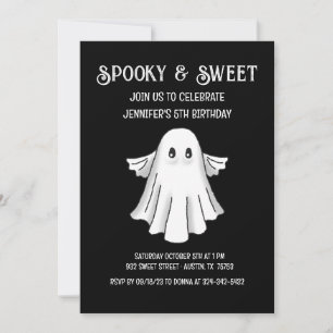 Spooky Ghost Birthday Invitation