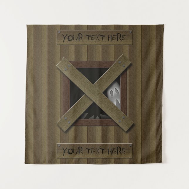 Spooky Ghost Boo Halloween Backdrop Props Tapestry (Front)