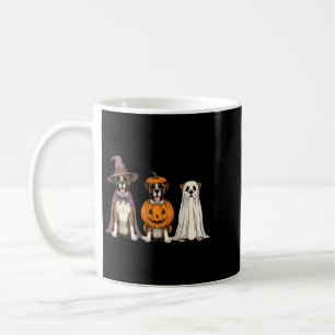 Spooky Ghost Boxer Dog Lover Pumpkin Halloween Coffee Mug