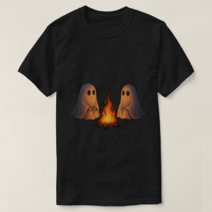 Spooky Ghost Campfire – Cosy Halloween Aesthetic T-Shirt