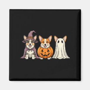 Spooky Ghost Corgi Pumpkin Halloween Dog Lover Magnet
