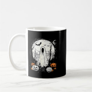 Spooky Ghost Costume Halloween Pumpkin Moon Spider Coffee Mug