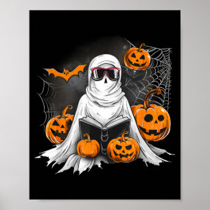 Spooky Ghost Costume Mummy Spider Web Pumpkin Poster