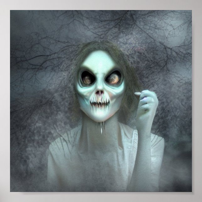 Spooky Ghost Creepy  Poster (Front)