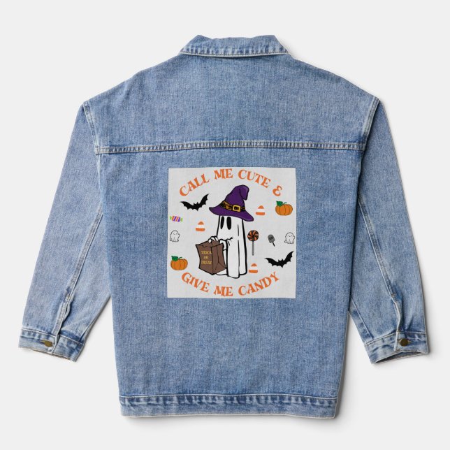 Spooky Ghost Denim Jacket (Back)