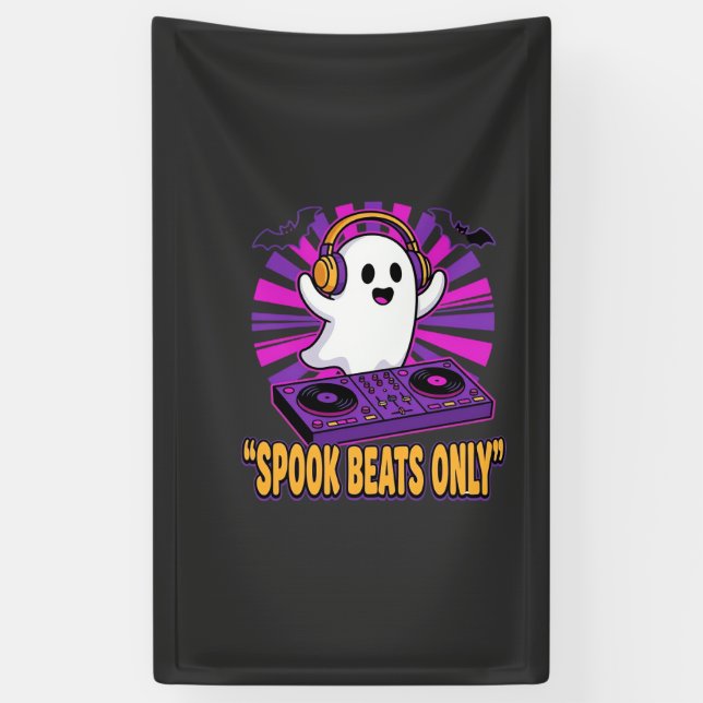 Spooky Ghost DJ Halloween Beats Design_1 Banner (Vertical)