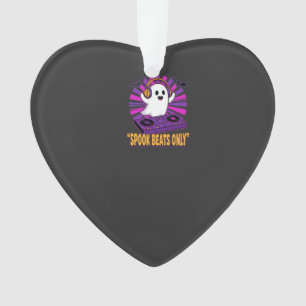 Spooky Ghost DJ Halloween Beats Design_1 Ornament