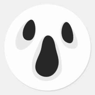 Spooky ghost face Halloween stickers