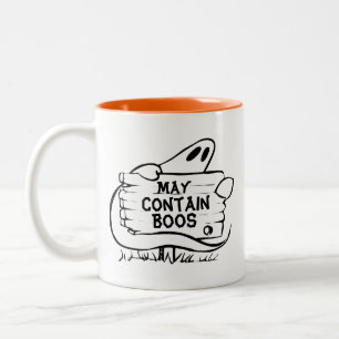 Spooky Ghost Funny Halloween Two-Tone Coffee Mug