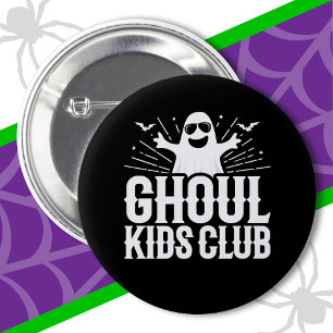 Spooky Ghost Ghoul Kids Club Funny Halloween 6 Cm Round Badge