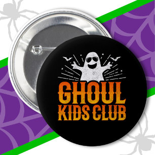 Spooky Ghost Ghoul Kids Club Funny Halloween 6 Cm Round Badge
