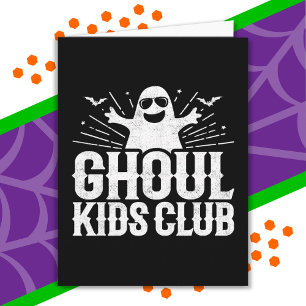 Spooky Ghost Ghoul Kids Club Funny Halloween Card