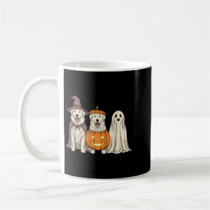 Spooky Ghost Great Pyrenees Pumpkin Halloween Dog Coffee Mug