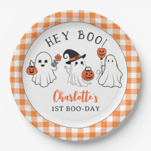 Spooky Ghost Halloween Birthday Paper Plate