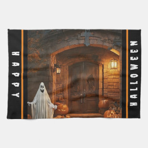 Spooky Ghost Halloween Collection Tea Towel
