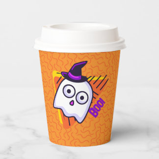 Spooky Ghost Halloween Cups - orange