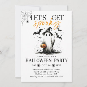  Spooky Ghost halloween party Invitation