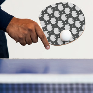Spooky Ghost Halloween  Ping Pong Paddle