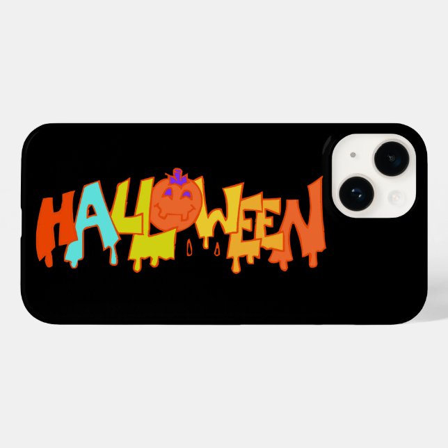 Spooky Ghost Halloween Print Design Iphone Case (Back (Horizontal))