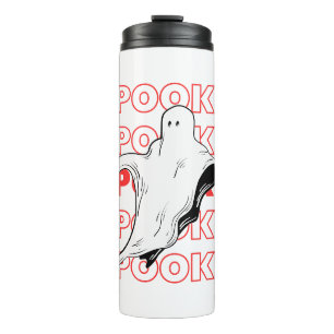 Spooky Ghost Halloween Thermal Tumbler