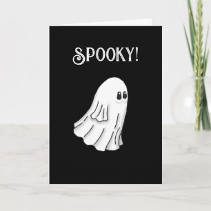 Spooky Ghost Happy Halloween Card