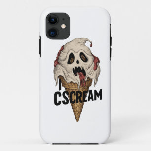 Spooky Ghost Ice Cream "I CSCREAM" iPhone 11 Case