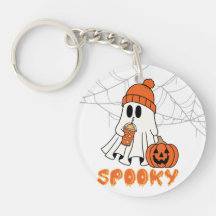 Spooky ghost keychain
