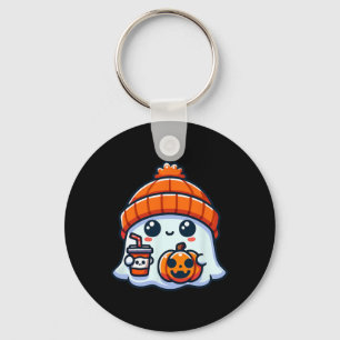 Spooky Ghost Mens Halloween  Key Ring